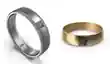 Visualisierung Silber- und Goldring mit QR-Code